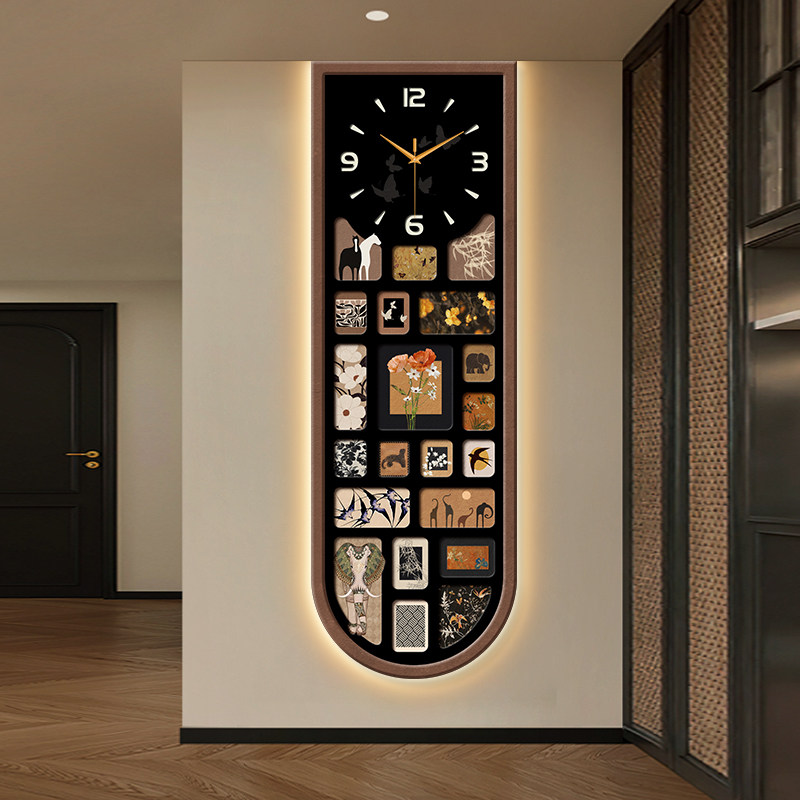 Luxury Lifestyle Aesthetics - Vertical Security Wall Clock Unique Japanese