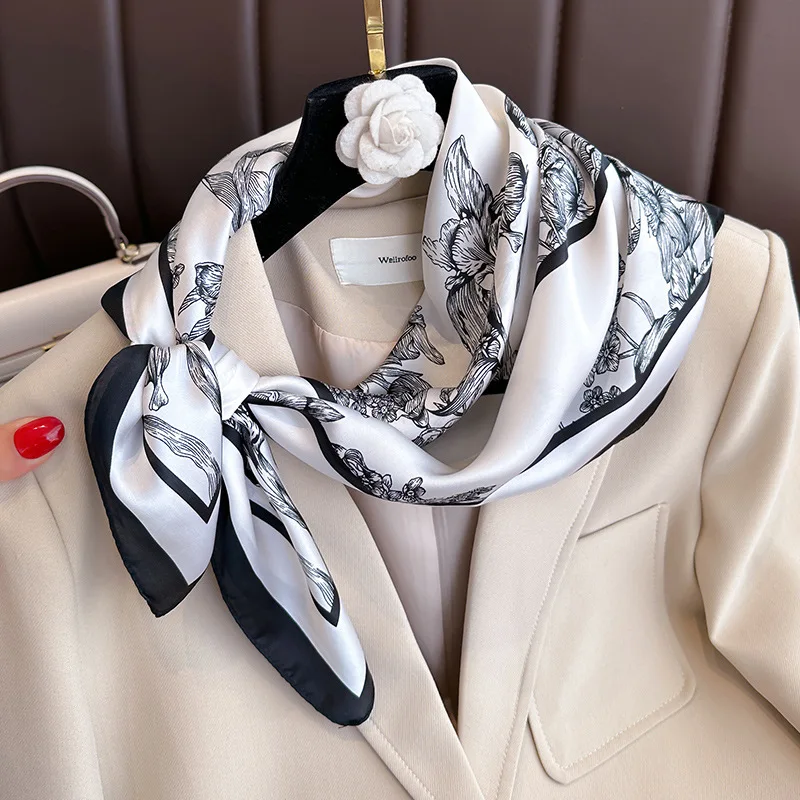 70*70cm Luxury Floral Print Si - đánh giá và giá Luxury Lifestyle Store
