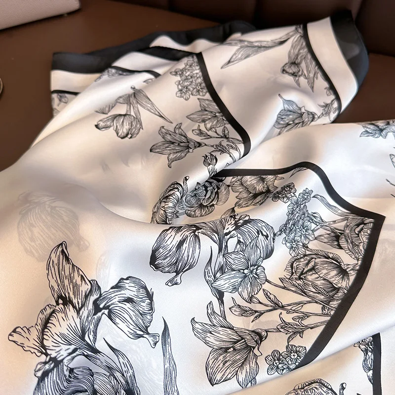 70*70cm Luxury Floral Print Si - đánh giá và giá Luxury Lifestyle Store