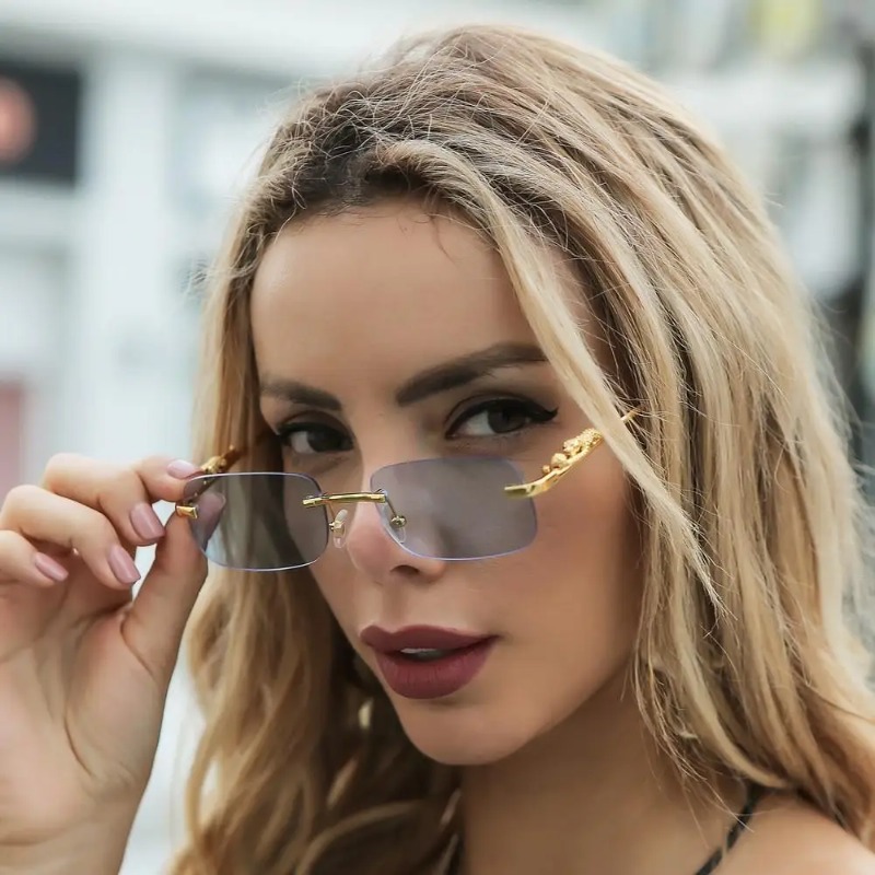 Rimless Square Sunglasses Wome - đánh giá và giá Luxury Lifestyle Store